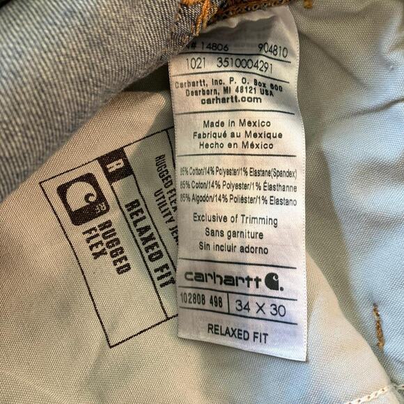 Carhartt Relaxed Fit Relaxed Fit Carpenter Denim Workwear Jeans‎ - Picture 5 of 7